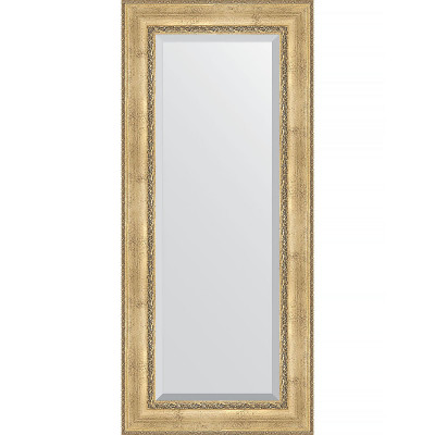 Зеркало настенное Evoform Exclusive 152х67 BY 3558 с фацетом в багетной раме Состаренное серебро с орнаментом 120 мм