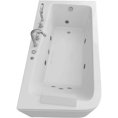 Акриловая ванна Grossman 170х95 GR-17095-1R с гидромассажем асимметричная