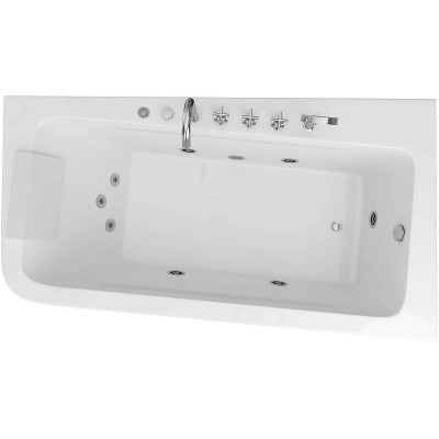 Акриловая ванна Grossman 170х95 GR-17095-1R с гидромассажем асимметричная