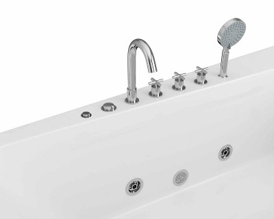 Акриловая ванна Grossman 170х95 GR-17095-1R с гидромассажем асимметричная