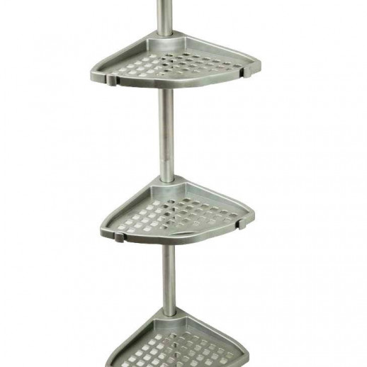 Primanova M-N15-20 угловая полка 4-х ярусная, 21*21см, матово-серая