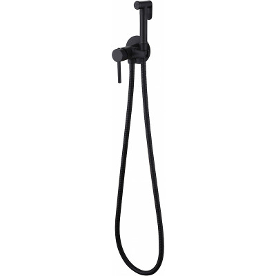 Гигиенический душ со смесителем Abber Wasser Kreis AF8125B черный матовый