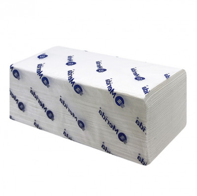 Бумажные полотенца листовые 2-слойные белые V-ТОП+ 4000 (20 пачек х 200 листов)  БП15 BP1402