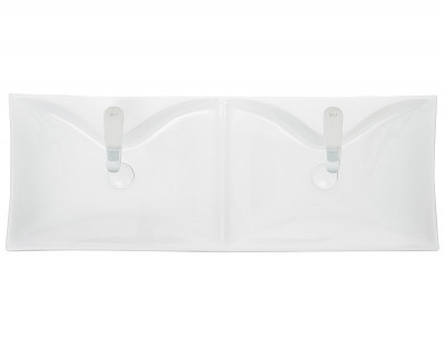 Раковина WeltWasser Elbach 2216 112 10000004587 двойная белый прямоугольная накладная