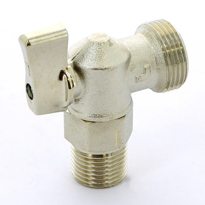 Кран шаровой для стиральных машин никелированный ITAP 1/2"х3/4" (392 1/2')