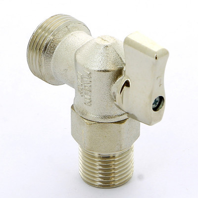 Кран шаровой для стиральных машин никелированный ITAP 1/2"х3/4" (392 1/2')