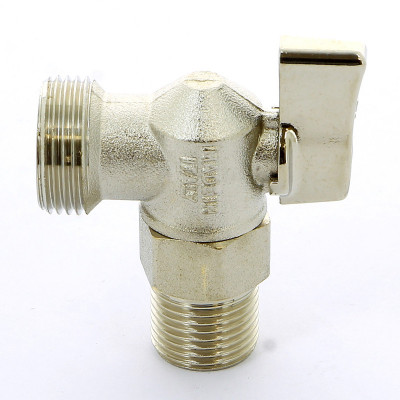 Кран шаровой для стиральных машин никелированный ITAP 1/2"х3/4" (392 1/2')