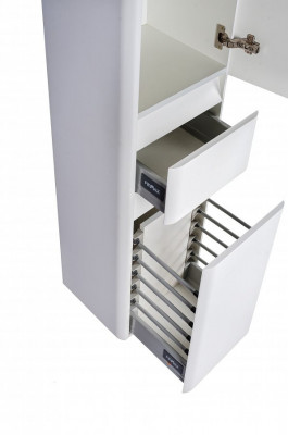 Пенал для ванной Style Line Атлантика 35 Люкс Plus белый антискрейч (ЛС-00000694)