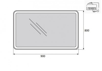 Зеркало BelBagno SPC-MAR-900-800-LED-BTN