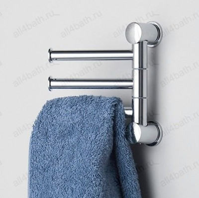WasserKRAFT K-1053 полотенцедержатель трехрожковый, короткий