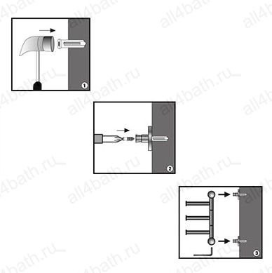 WasserKRAFT K-1053 полотенцедержатель трехрожковый, короткий