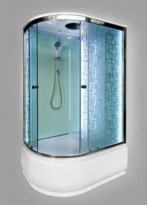 Душевая кабина без г/м Deto ЕМ 4511 LED 110х80 см с глубоким поддоном