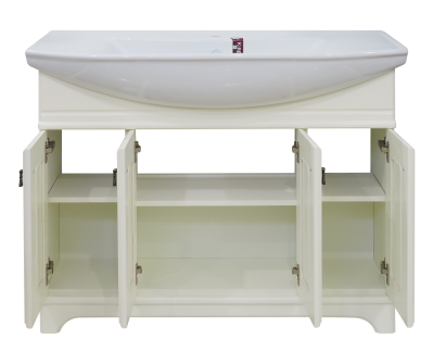 Тумба Misty Лувр -105 напольная, слоновая кость (П-Лвр01105-1014) с раковиной