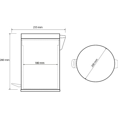 Мусорное ведро Bemeta Hotel 104315052 хром матовый