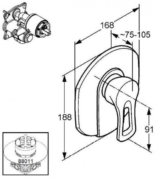 Смеситель для душа KLUDI MX хром 336550562
