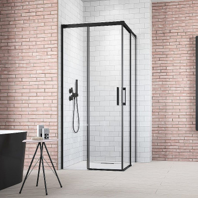 Душевая дверь Radaway Idea Black KDJ 120 L 387042-54-01L прозрачная профиль черный левая