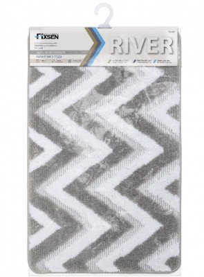 Коврик для ванной Fixsen River серый 50х80 см. ( FX-5004K)
