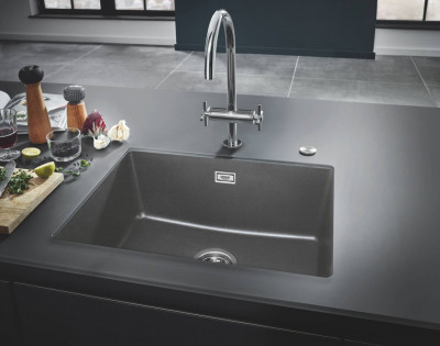 Мойка GROHE K700U с одной чашей, 610 x 460 мм, серый гранит (31655AT0)