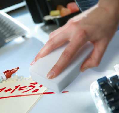 Меламиновая губка Мираклин Белая 12х7.5 см