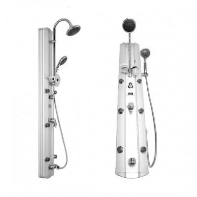 Kanggu S2358 00152044 душевая панель с изливом, стекло/профиль хром