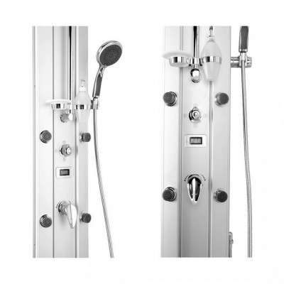 Kanggu S2358 00152044 душевая панель с изливом, стекло/профиль хром