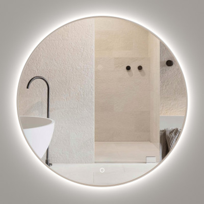 Зеркало подвесное для ванной Onika Сола 90 с LED подсветкой, круглое (209030)