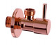 Угловой вентиль для подключения смесителя Розовое золото 128L1212RL Remer  (128L1212RL)