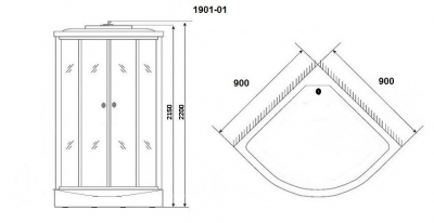 Душевая кабина Niagara Ultra NG-1901-01 90x90х220 см низкий поддон