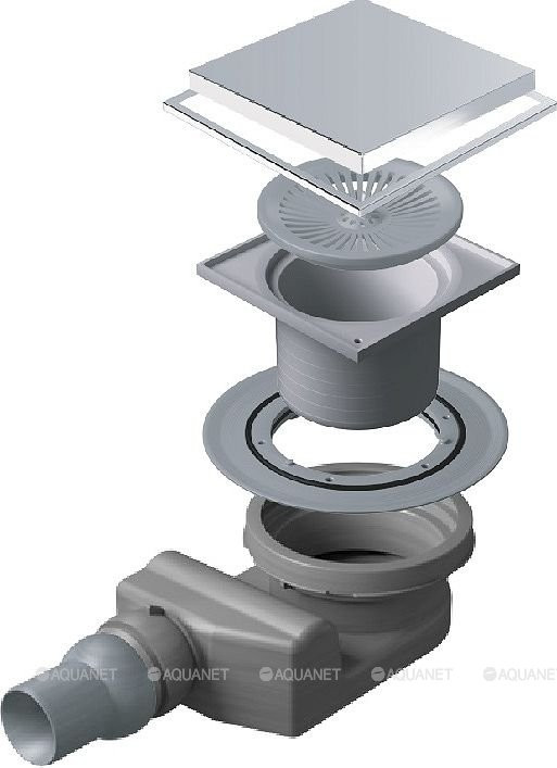 Трап для душа Pestan Confluo Standard 15х15 Plate 13702559  Полипропилен