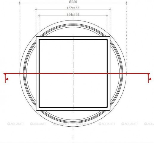Трап для душа Pestan Confluo Standard 15х15 Plate 13702559  Полипропилен