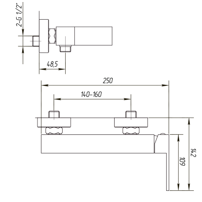 MIGLIORE Kvant 18773 смеситель для душа, хром