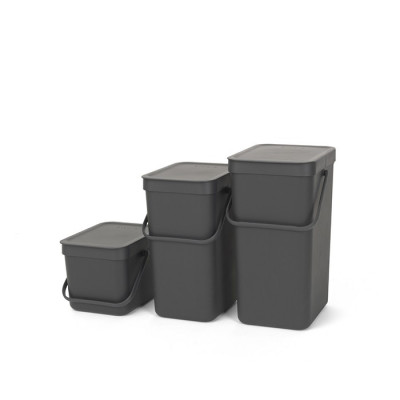 Brabantia Sort & Go 109805 ведро для мусора встраиваемое 12 л, цвет - серый