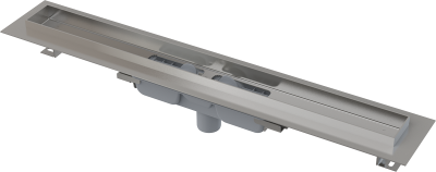 Водоотводящий желоб с порогами для цельной решетки, вертикальный сток AlcaPlast APZ1106-550