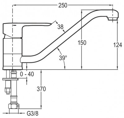 JACOB DELAFON July E16084-4-CP смеситель для кухни, хром