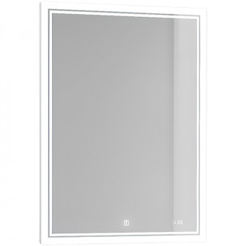 Зеркальный шкаф в ванную Jorno Slide 60 Sli.03.60/A с подсветкой с сенсорным выключателем и часами