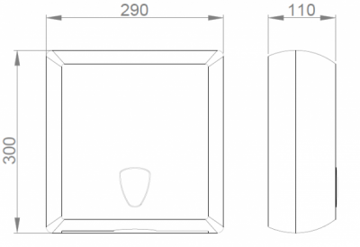 Диспенсер для бумажных полотенец NOFER BLACK 04031.N, пластик/черный