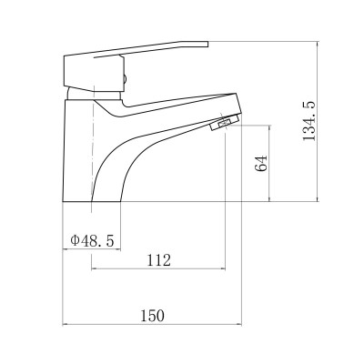 Смеситель для раковины Plstart PL1006, хром