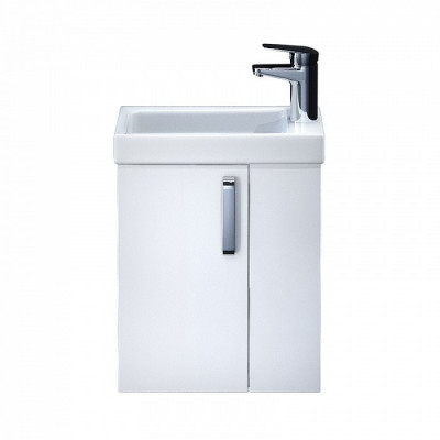 Тумба с раковиной IDDIS Torr 40 подвесная белая полки справа (TOR40WRi95K), дизайн современный