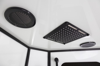 Душевая кабина Niagara Premium 100x100 NG-6902-01G Black с гидромассажем четверть круга