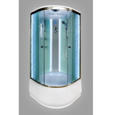 Душевая кабина без г/м Deto ЕМ 4510 LED 100х100 см, поддон 45 см