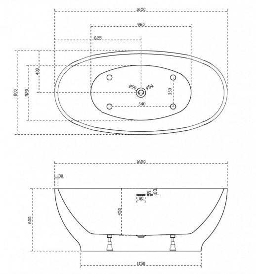 Акриловая ванна ABBER AB9207