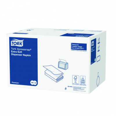 Диспенсерные салфетки Tork Xpressnap, ультрамягкие, N4, 21.3х16.5 см, 2 сл, бордо