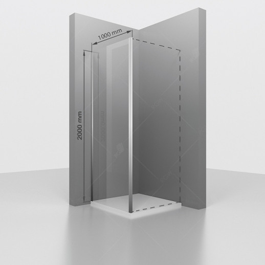 Душевая стенка RGW Z-050-3 100 352253100-11 прозрачная профиль хром