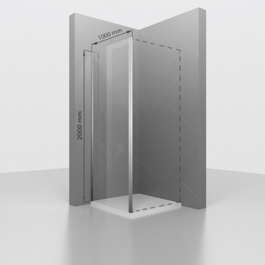 Душевая стенка RGW Z-050-3 100 352253100-11 прозрачная профиль хром