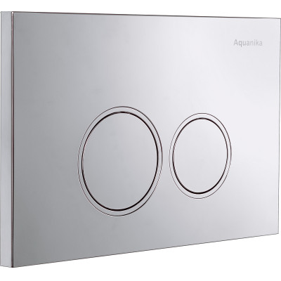 Клавиша смыва Aquanika Basic R-type 01.02.19 хром abs-пластик