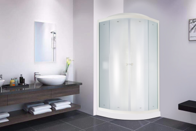 Душевая кабина Parly Аcrilic AE911 90х90х210см, сектор, белый/матовое стекло