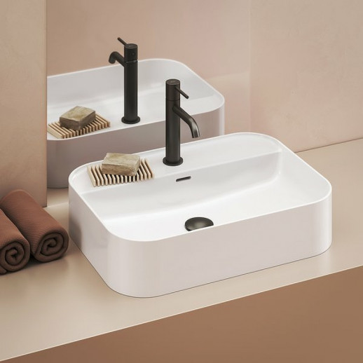 Раковина накладная Ravak Ceramic Slim Shelf R 55 XJX01155005 белая прямоугольная