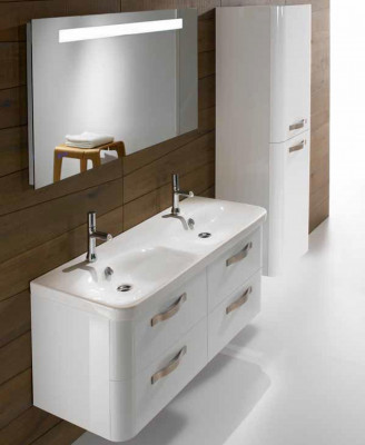 Зеркало подвесное в ванную 120х65 Jacob Delafon Replay EB1163-NF с часами