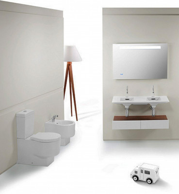 Зеркало подвесное в ванную 120х65 Jacob Delafon Replay EB1163-NF с часами