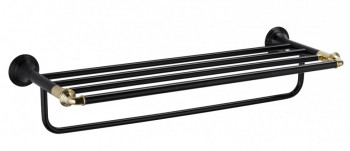 Полка для полотенец FIXSEN Luksor (FX-71615B), цвет черный сатин